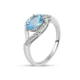thumbnail image 2 of Oval Blue and White Topaz Ring in Sterling Silver, 2 of 4