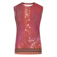 thumbnail image 4 of ICHUANYI Clearance Women's Sleeveless Summer Casual Tops Round Neck Printing Sleeveless Vest Tops(Red, L) ICHUANYI WER2023081506163, 4 of 5