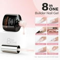 thumbnail image 5 of modelones Builder Nail Gel, 2 Pcs Clear and Cover Nude Builder Nail Polish, 8-in-One Apex Building Thickening Strengthener Extension Rubber Color Base Gel for DIY Home Salon Gifts LED Lamp Cured 10ml, 5 of 9