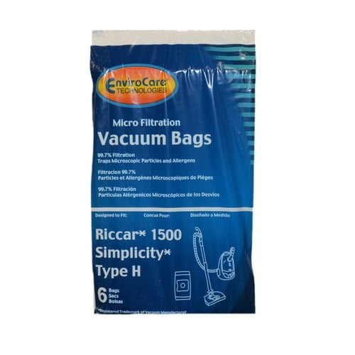 Riccar & Simplicity Canister Vacuum Type H Bags 6 Pk Part 811