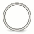 thumbnail image 2 of Titanium Beveled Edge, Concave 6mm Brushed & Polished Band Ring 8.5 Size, 2 of 6