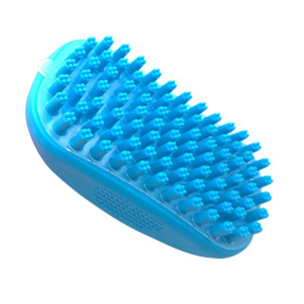 Pet Grooming Brush,Soft Silicone Rubber Curry Comb Loop Handle/Shedding Hair Fur Remove Comb/Perfect Clean Massage Tool/Shower & Bathing Brush for Long Hair & Short Hair Cat & Dog 
