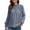 Navy, variant on Raeneomay Long Sleeve Shirts for Women Oversize Solid Color Round Neck Pullover Top