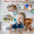 thumbnail image 4 of Piggy Bank, Wooden Letter Piggy Bank for Kids Boys Girls Gifts, Alphabet R Money Bank Coin Bank, 4 of 5