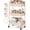 Light Beige, variant on Heavy Duty 3 Tier Rolling Cart Metal with Wheels, White Three Tiered Shelf