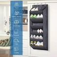 thumbnail image 6 of Daiosportswear Over the Door Shoe Organizer Bag, Multi-Tiered Storage Solution, 51.6x16.9in, Space Saving, Non-Woven Fabric, Hanging Storage Bag for Closet, Apartment Essentials, Boot Organizer, 6 of 6