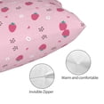 thumbnail image 5 of Salouo Strawberries Pattern Pillow Cases,1PC Pillow Covers with Envelope Closure Decorative Pillow Case for Bed Couch,Pillows Not Included-16"x24", 5 of 6