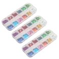 thumbnail image 1 of 3 Box Nail Sequins Colorful 12 Compartments Laser Quadrate Nail Art Glitter Sequins for Nail Decorations, 1 of 5