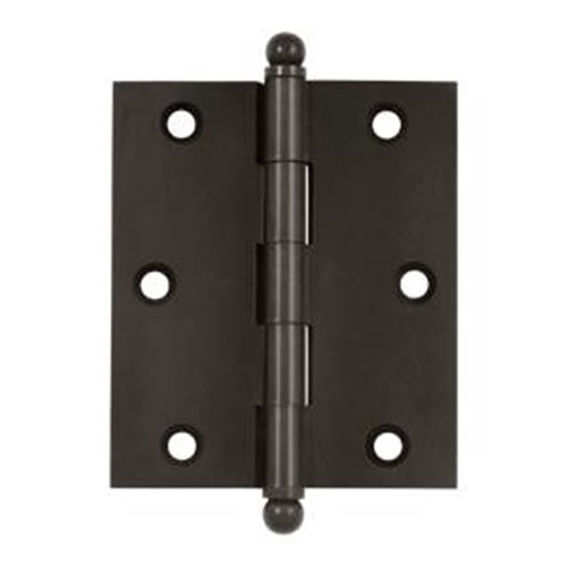 3 x 2.5 in. Hinge with Ball Tips, Oil Rubbed Bronze - Solid
