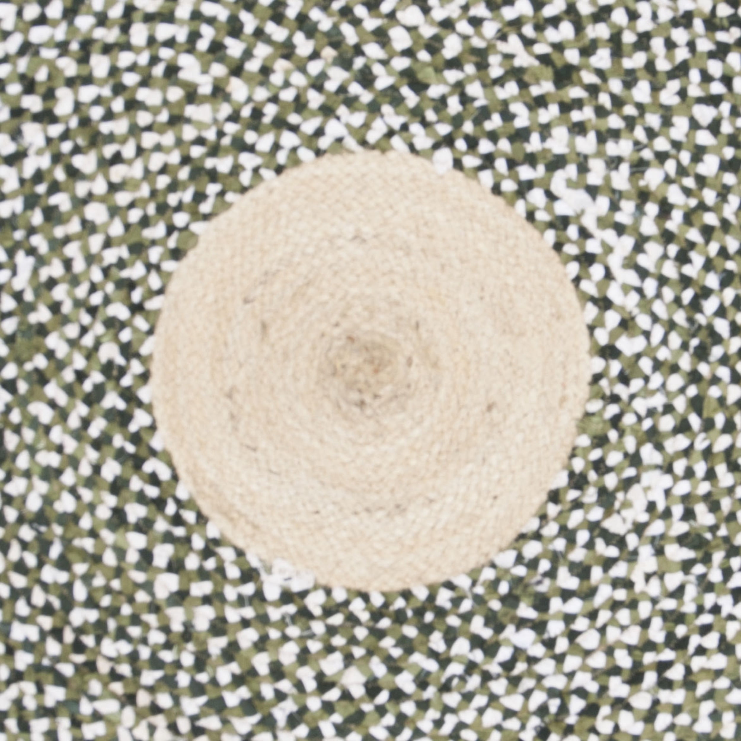 SAFAVIEH Cape Cod Wesley Striped Area Rug, Green/Natural, 5' x 5' Round