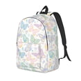 thumbnail image 1 of Disketp Colorful Butterfly print Canvas Backpack Lightweight Travel Daypack Student Rucksack Laptop Backpack-Small, 1 of 5
