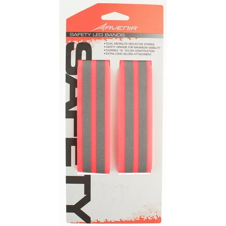 - AVENIR SAFETY LEG BANDS Nylon Bike Run Orange Reflective Stripes 16