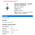 thumbnail image 2 of High Beam Headlight Bulb - Compatible with 2015 - 2016 Audi A3, 2 of 2
