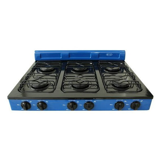 Parrilla Fraga P330 A Gas 6 Quemadores Porcelanizada azul