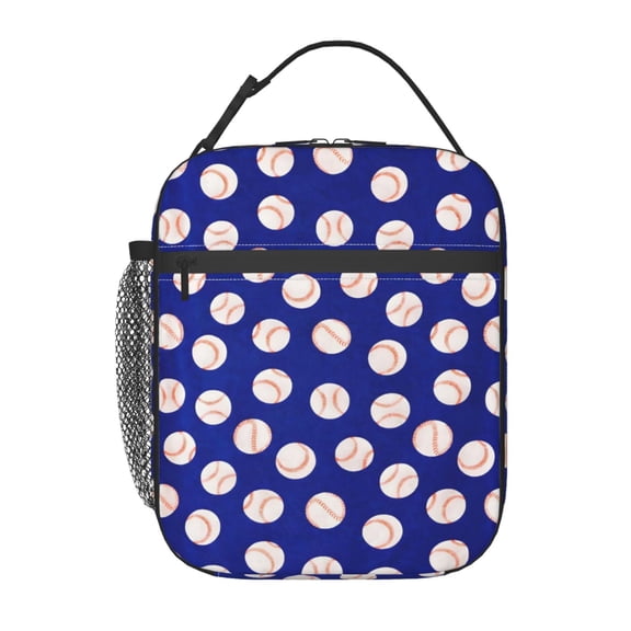 Baseball Lunch Bag Portable Insulated Lunch box with Handle For both men and women