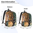 thumbnail image 2 of Kdxio Seasonal Tree Reflection Print Canvas Backpack for School Work Travel Lightweight Unisex Daypack with Laptop Compartment and Adjustable Straps-Small, 2 of 5
