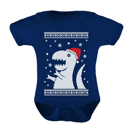 

Tstars Boys Unisex Ugly Christmas Sweater Big Trex Santa Baby Grow Vest Kids Christmas Gift Funny Humor Holiday Shirts Xmas Party Christmas Gifts for Boy Baby Bodysuit Ugly Xmas Sweater