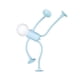 thumbnail image 1 of Inteprter Lámpara divertida con forma de deportista equipada con ventosas para una fácil instalación, disfruta de la diversión y la Iluminación y accesorios azul, 1 of 6