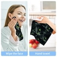 thumbnail image 5 of Dark Pattern with Black Cats 100% Cotton Face Towel 12x12in Soft Absorbent Washcloth Durable Printed Hand Towels for Bathroom Travel 2 Pcs, 5 of 9