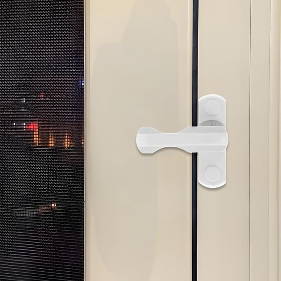 HOOWIFFY Child Safety Window Locks T-Shaped ABS White 1 Set for Home Security
