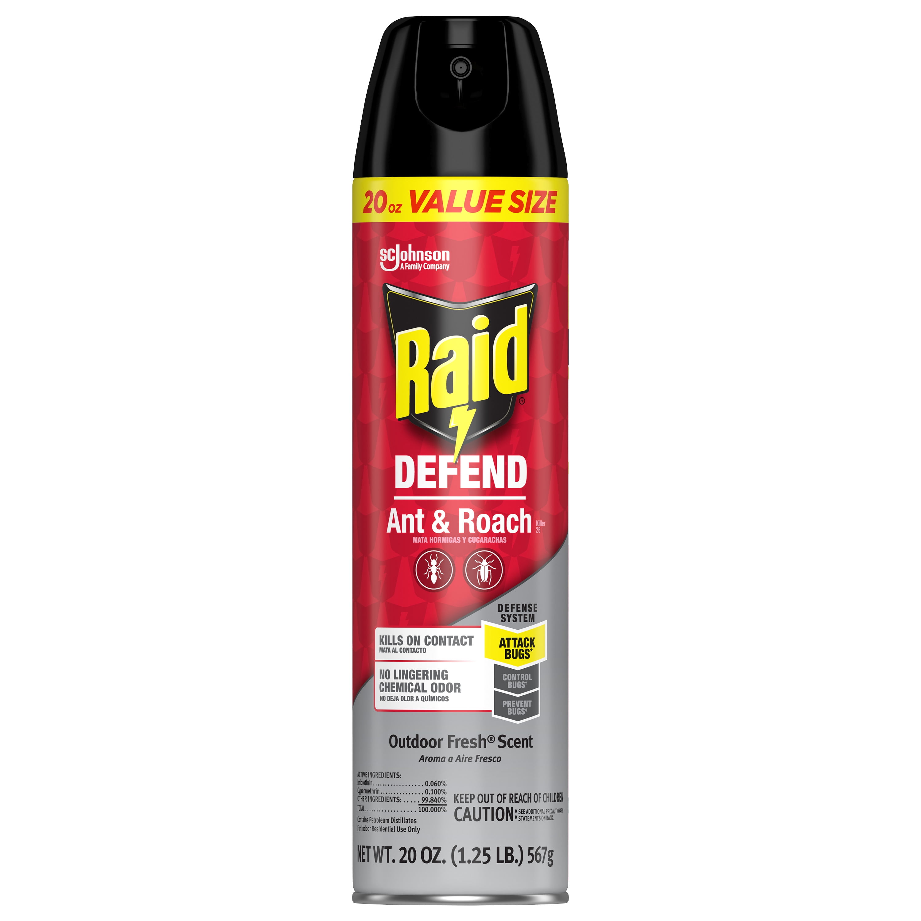 Raid Ant & Roach Killer 26, Outdoor Fresh Scent, 20 oz