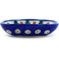 thumbnail image 3 of Polish Pottery 5-inch Soap Dish (Autumn Evergreen Theme) Hand Painted in Boleslawiec, Poland + Certificate of Authenticity, 3 of 6