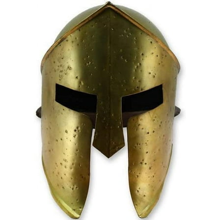King Leonidas 300 Spartan Helmet Armor - Functional Steel Brazen Brass Finish