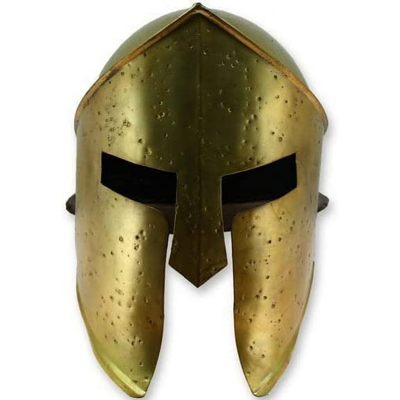 King Leonidas 300 Spartan Helmet Armor - Functional Steel Brazen Brass Finish