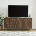 thumbnail image 6 of EDYO LIVING 63" Sideboard Storage Cabinet 3-Door Credenza Wide Buffet Cabinet for Living Room, Dining Room, Dark Walnut, 6 of 7