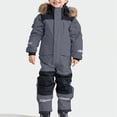 thumbnail image 2 of UAYOTSE Snowsuit Children's Unisex Ski Suit Thickened Warm Ski Overall Winter Warm Ski Suits with Hood Snow Overall Windproof,Sizes 5-6 Years, 2 of 6