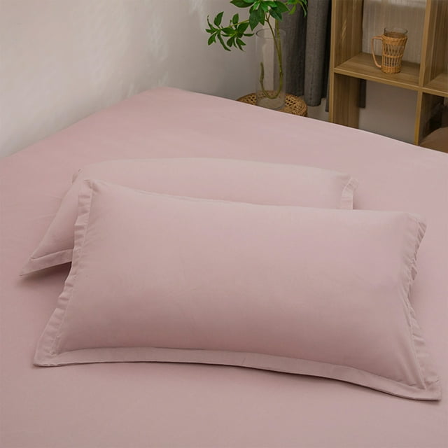 18.90x29.13 Inch Stretch Pillow Cases - Jersey Knit & Envelope Closure Pillowcases with Ultra Soft T-Shirt Like Polyester Blend - Suitable for Queen or Standard Size