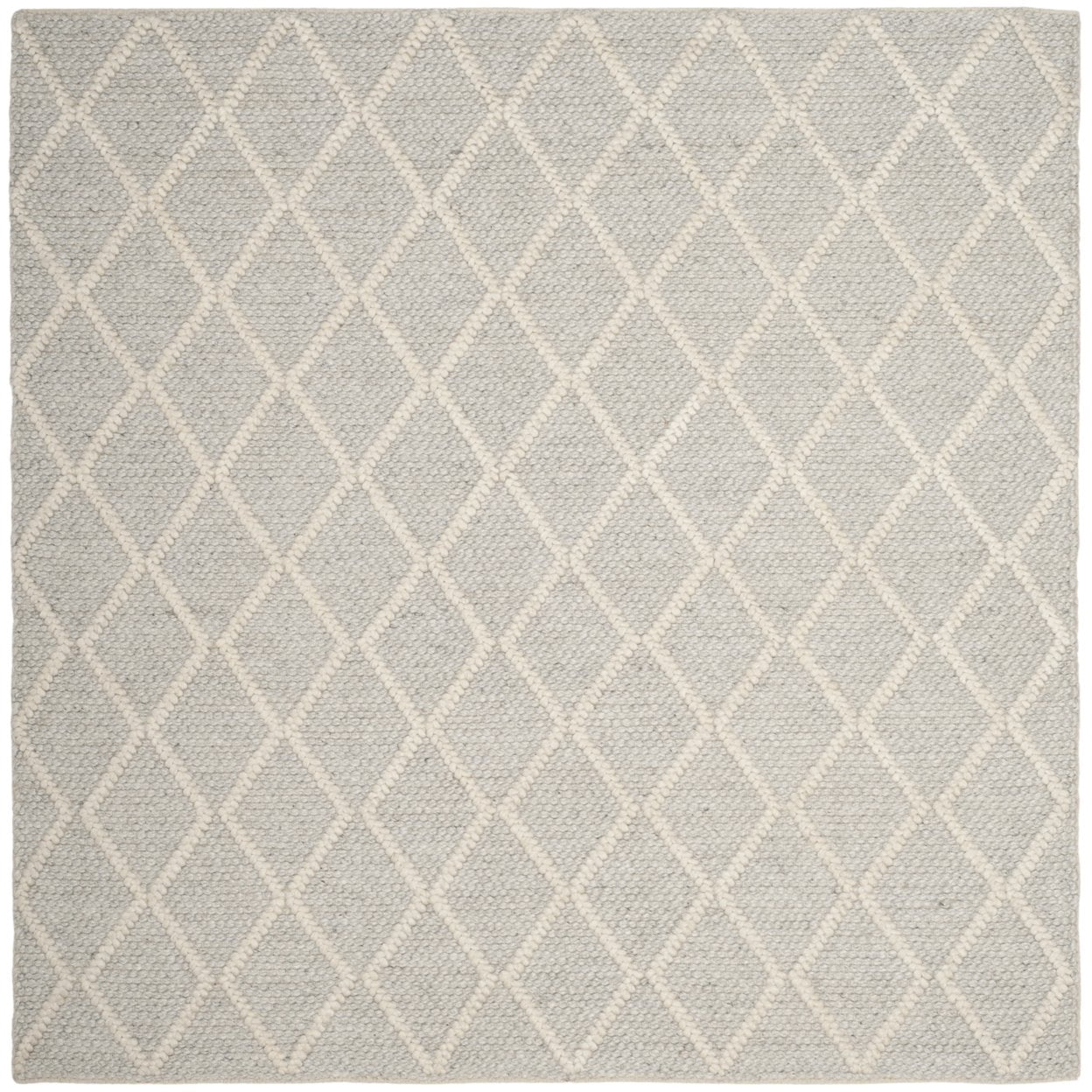 SAFAVIEH Natura Tracery Geometric Runner Rug, Silver/Ivory, 2'3" x 18'