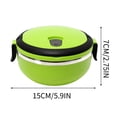 thumbnail image 4 of Hot Lunch Container, Round Single Layer Insulated Lunch Box, Blue Hot Lunch Container for Adults and Kids, Portable Warmer Lunch Box with Locking Lid, Airtight One-Piece Circular, 4 of 6