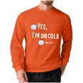 thumbnail image 2 of Amzcrzy - Sudadera Para Hombre, Estilo Veraniego, Holgada, Informal, Estampada, De Manga Larga Y Cuello Redondo, Color Naranja, Xl, 2 of 5