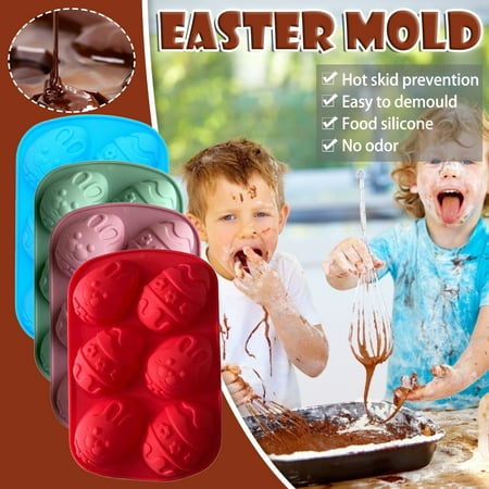

Mittory Easter 6 Hole Silicone Mold DIY Dinosaur Eggs Chocolate Mold Baking Tools