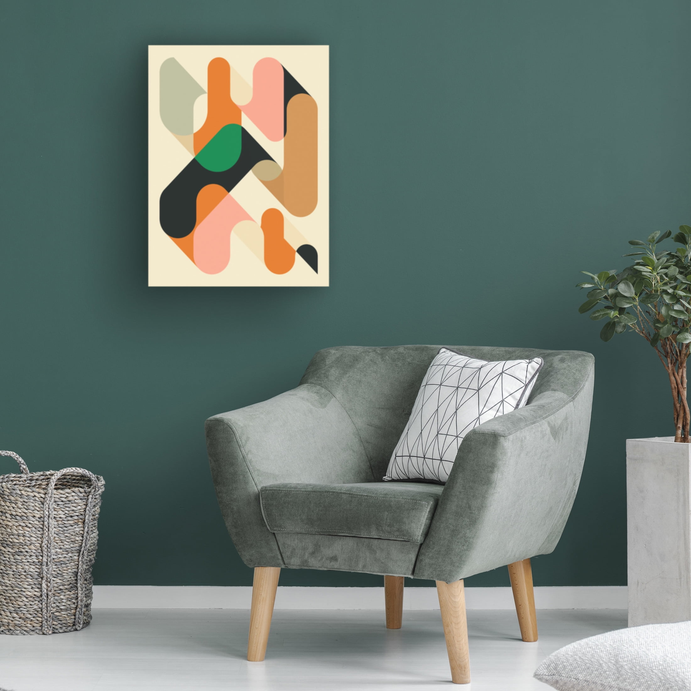 Trademark Fine Art Jazzberry Blue Geometrics 1 Canvas Wall Art