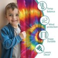 thumbnail image 3 of Blackout Kids Curtains,Colorful Rainbow Tie Dye Spiral Pattern Childrens Insulated Curtains Set Of 2,Bedroom Essentials,Toddler Room Decor 52"x84", 3 of 5