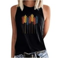 thumbnail image 2 of DailyTrove Women's Feather Arrow Graphic Tank Top - Polyester Casual Summer & Festival Wear, Boho for Outings, 2 of 4