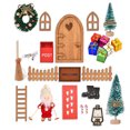 thumbnail image 5 of 1:12 casa de muñecas montaje de puerta de hadas mini casa de muñecas puerta de hadas decoración navideña casa de escena de luz, 5 of 5