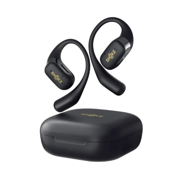 Auriculares Bluetooth SHOKZ OpenFit para colocar sobre las orejas, negro y dorado SE
