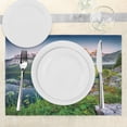 thumbnail image 3 of Ambesonne Nature Place Mats Set of 4, Austrian Alps Mountain, Standard Size, Green Blue, 3 of 6