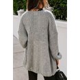 thumbnail image 5 of Women's Chunky Sweater Cardigan Lantern Sleeve Open Front Oversized with Pocket Winter, 5 of 5