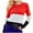 Red, variant on Fartey Womens Crew Neck Pullover Sweaters 2024 Trendy Casual Fall Winter Knit Sweater Slim Fit Long Sleeve Sweater Fashion Color Block Sweaters