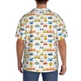 thumbnail image 3 of Kdxio Men's Hawaiian Shirt for Men Short Sleeve Shirt Cartoon Transport Summer Casual Holiday Beach Button Down T-Shirts, 3 of 5
