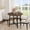 Black Walnut, variant on GIMMYFIVE Industrial Farmhouse Round Dining Table for 4-6, Wood Top with Metal Frame, No Chairs