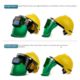 thumbnail image 3 of Máscara de soldadura con oscurecimiento automático, pantalla protectora de superficie transparente para PC con casco de seguridad, máscara protectora para soldadura con soldador solar, 3 of 4