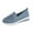 Grey, variant on NOKIO Women's Slip On Walking Shoes Casual Mesh Athletic Flat Loafers Knit Comfort Work Tennis Sneakers Ladies Fashion Solid Color Mesh Breathable Thick Sole Comfortable Casual Sneakers