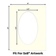 thumbnail image 2 of Cream Linen Picture Frame Mat for 8x10 Frames - Oval Opening for 5x8 Photos - 1 Mat, 2 of 7