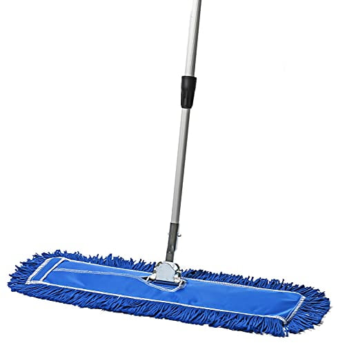 Tidy Tools 48 Inch Industrial Strength Dust Mop with Extendable Metal Handle 48 X 5 Wide Soft Nylon Cotton Blend Mop Head 