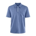 thumbnail image 2 of Mens Vintage Washed Polo Shirts Classic Fit Pullover Shirts Summer Lapel Button Tops Casual Retro Distressed Tee Top, M, 2 of 5
